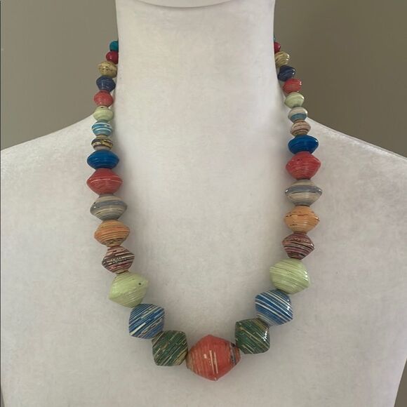 Vintage Colorful Beaded Necklace - Picture 1 of 3